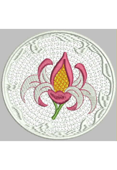 Hom035 - Jacobean Flowers coaster